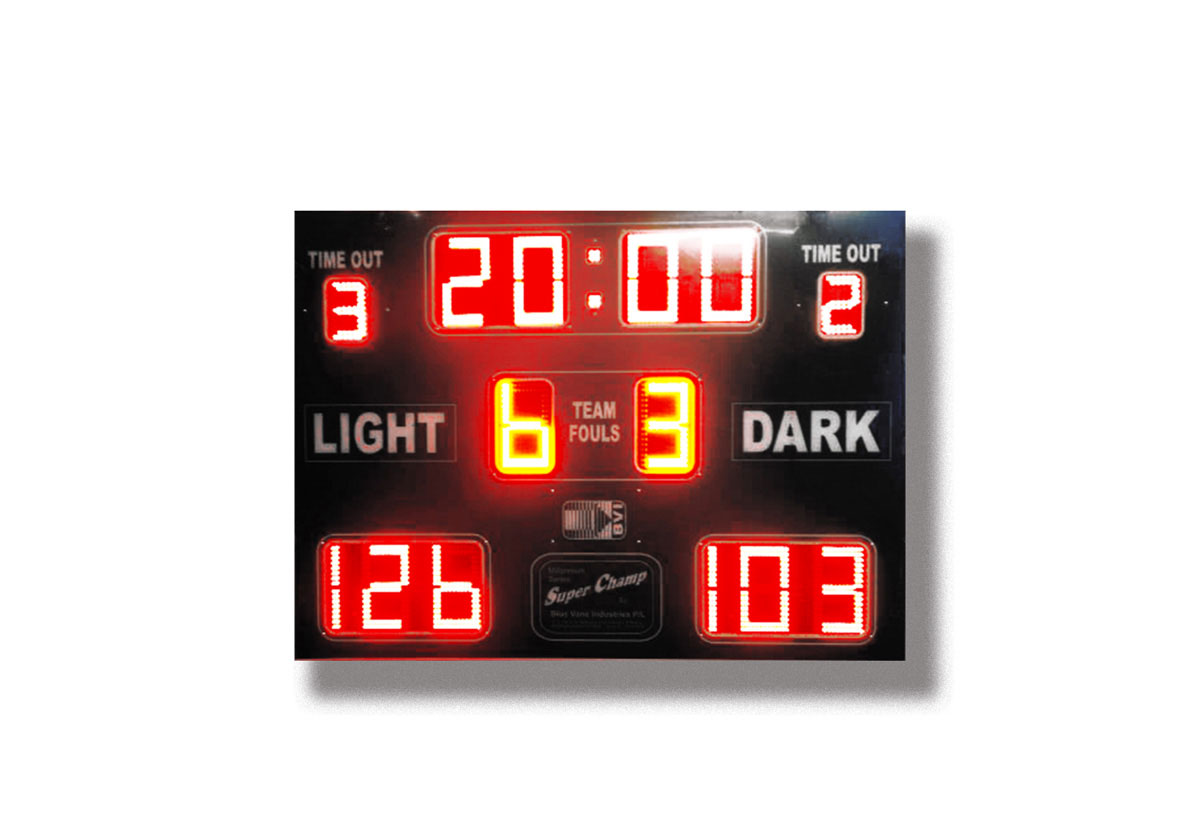 Basketball Scoreboards Australia Blue Vane Scoreboards